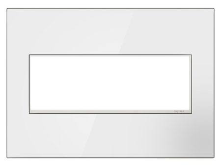 Mirror White-On-White 3-Gang Wall Plate Cheap