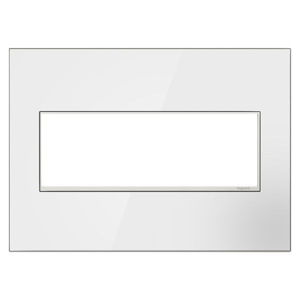 Mirror White-On-White 3-Gang Wall Plate Cheap