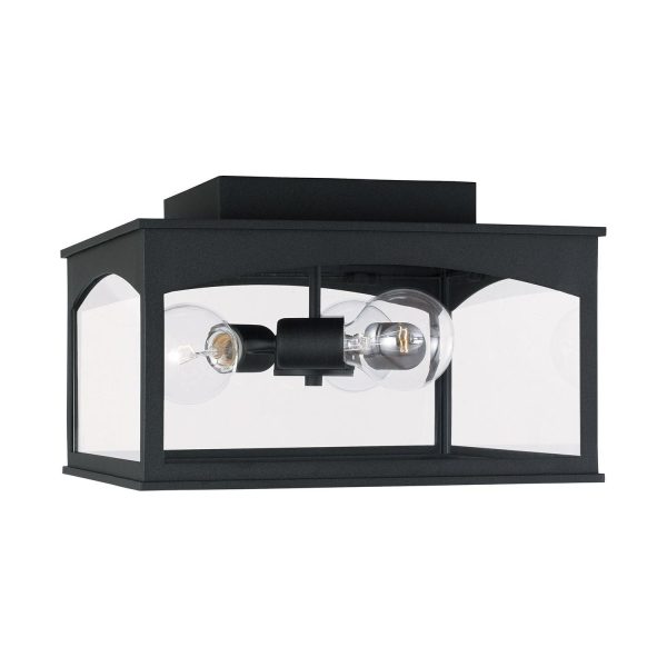 Burton 3-Light Outdoor Flush Mount For Cheap