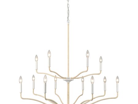 Breezeway 40  Wide 12-Light Chandelier Sale