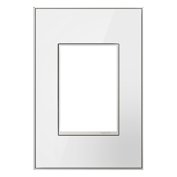 Mirror White-On-White 1-Gang+ Wall Plate Sale