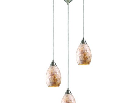 Capri 11  Wide 3-Light Pendant For Sale