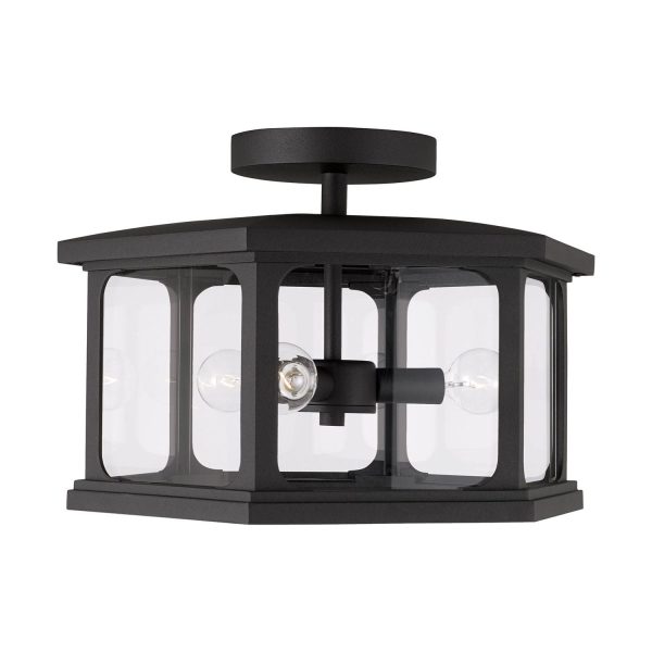 Walton 3-Light Outdoor Semi Flush Mount For Cheap