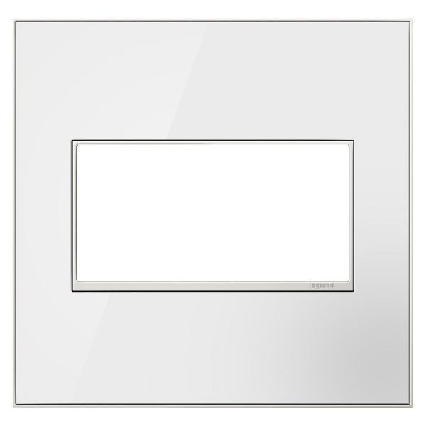 Mirror White-On-White 2-Gang Wall Plate Hot on Sale