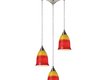 Horizon 3-Light Pendant Fire Online Sale