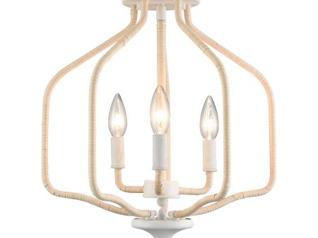 Breezeway 15.5  Wide 3-Light Semi Flush Mount Sale