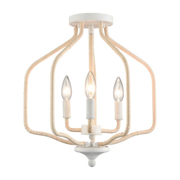 Breezeway 15.5  Wide 3-Light Semi Flush Mount Sale