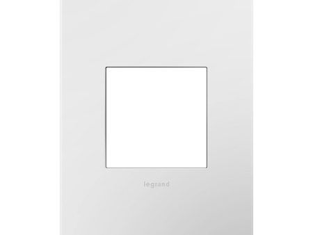 Mirror White-On-White 1-Gang Wall Plate Supply