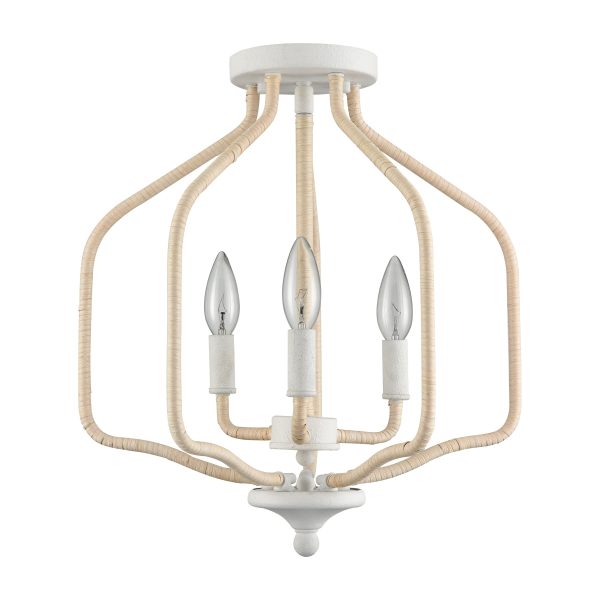 Breezeway 15.5  Wide 3-Light Semi Flush Mount Sale