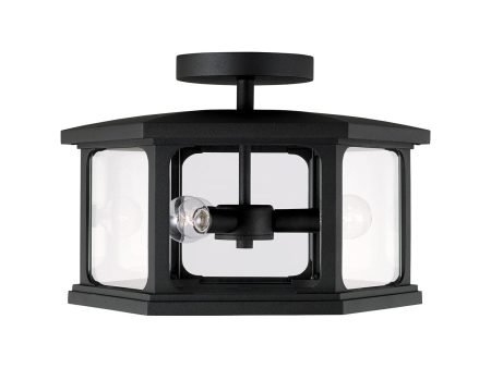 Walton 3-Light Outdoor Semi Flush Mount For Cheap