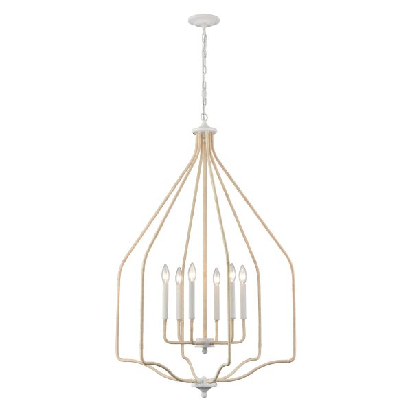 Breezeway 28  Wide 6-Light Pendant For Sale