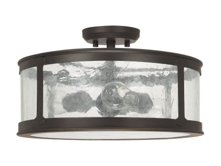 Dylan 3-Light Outdoor Semi Flush Mount For Cheap