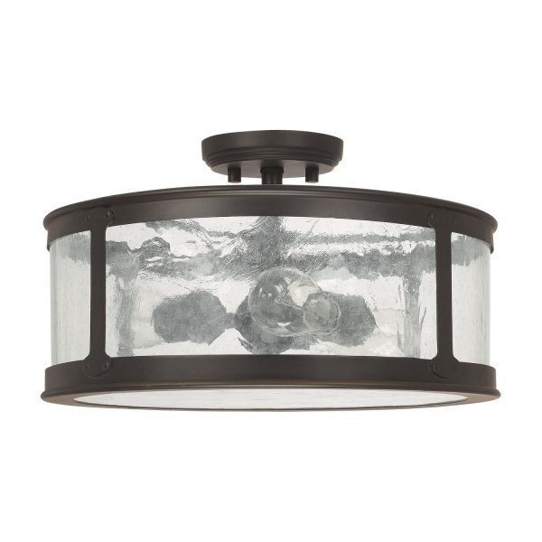 Dylan 3-Light Outdoor Semi Flush Mount For Cheap