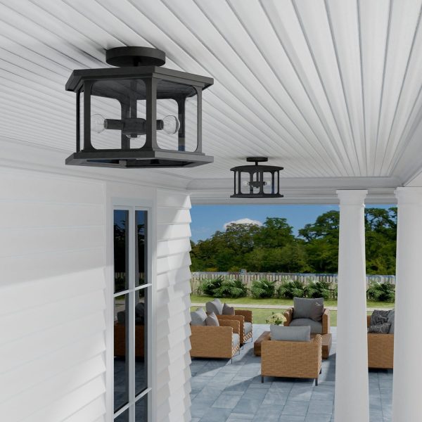 Walton 3-Light Outdoor Semi Flush Mount For Cheap