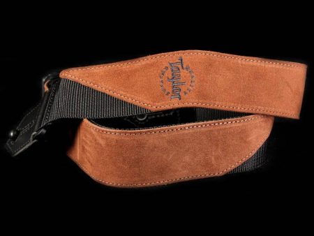 Taylor Suede Poly Logo Guitar Strap Brown Online Sale