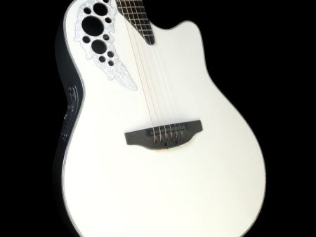 Ovation Melissa Etheridge Signature Elite Plus Acoustic Pearl White Sale