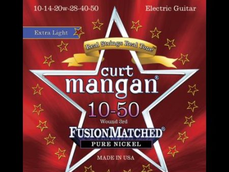 Curt Mangan Fusion Matched Pure Nickel Electric Strings (10-50) For Sale