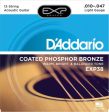 D Addario EXP Coated Bronze 12-String Acoustic Strings (Light 10-47) Fashion