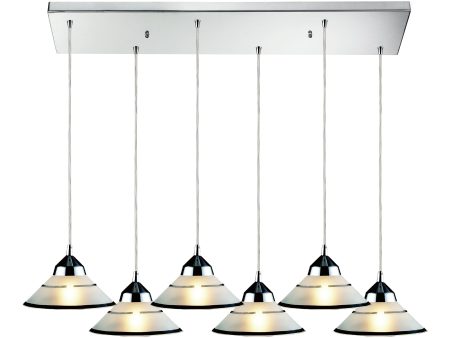 Refraction 30  Wide 6-Light Pendant For Sale