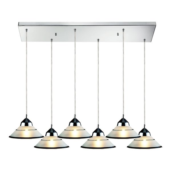 Refraction 30  Wide 6-Light Pendant For Sale