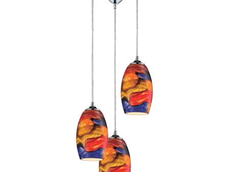 Surrealist 10  Wide 3-Light Pendant For Cheap