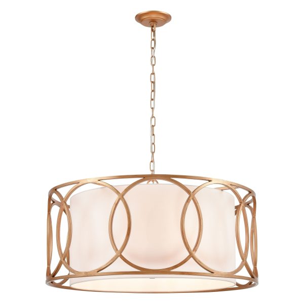 Ringlets 28  Wide 6-Light Chandelier Sale