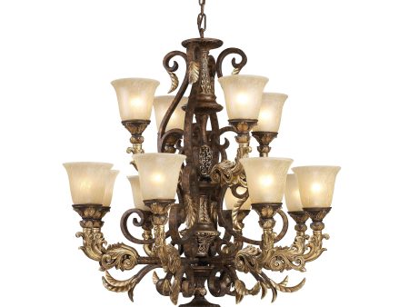 Regency 35  Wide 12-Light Chandelier Hot on Sale