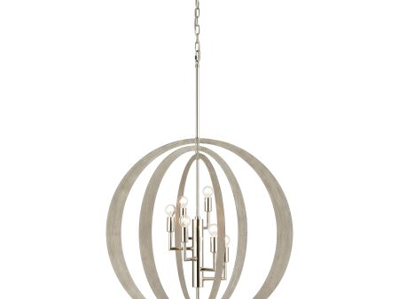 Retro Rings 26  Wide 6-Light Chandelier Online Hot Sale