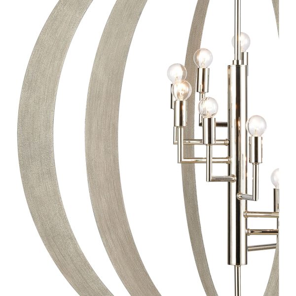 Retro Rings 36  Wide 9-Light Chandelier Online