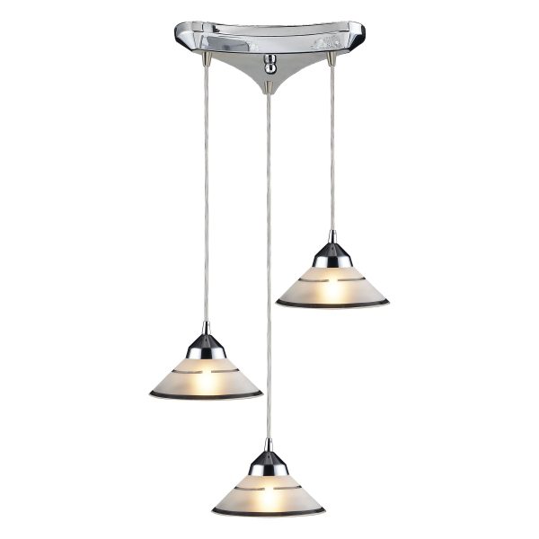 Refraction 10  Wide 3-Light Pendant For Cheap