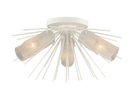 Sea Urchin 20  Wide 3-Light Semi Flush Mount Online Sale