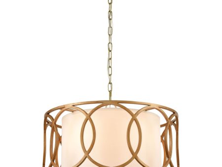 Ringlets 22  Wide 4-Light Chandelier Discount