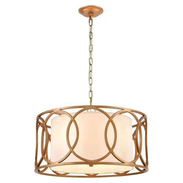 Ringlets 22  Wide 4-Light Chandelier Discount