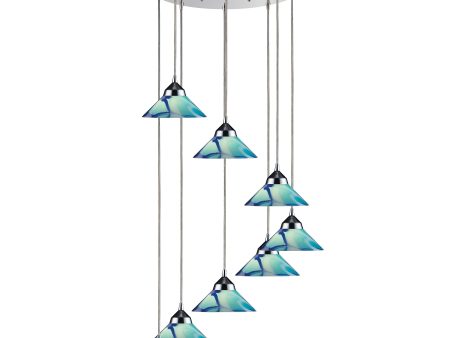 Refraction 18  Wide 8-Light Pendant Online now