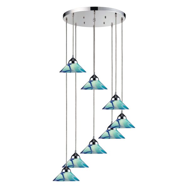 Refraction 18  Wide 8-Light Pendant Online now