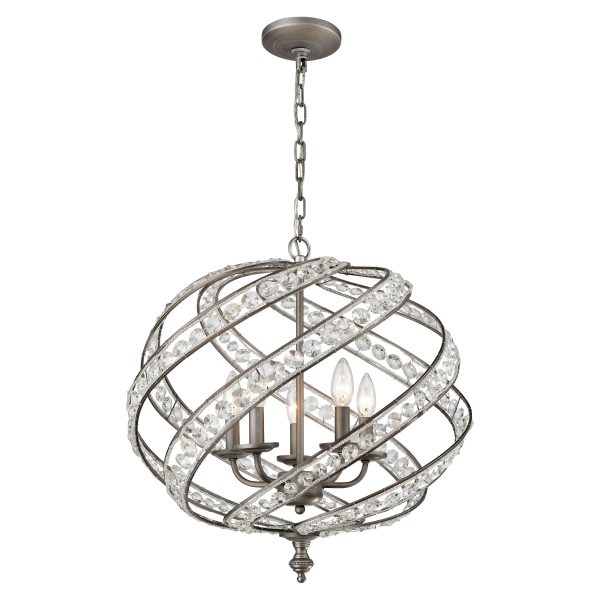 Renaissance 21  Wide 5-Light Chandelier For Sale