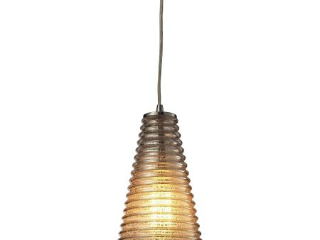 Ribbed Glass 6  Wide 1-Light Mini Pendant Online Sale