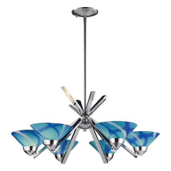 Refraction 26  Wide 6-Light Chandelier Online Sale