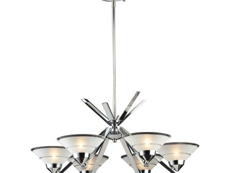 Refraction 26  Wide 6-Light Chandelier Online Sale