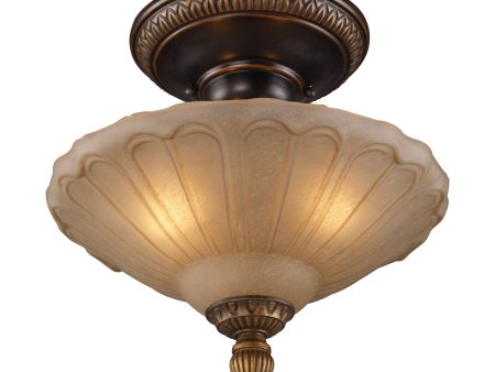 Restoration 12  Wide 3-Light Semi Flush Mount For Cheap