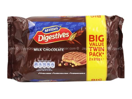 McVities Digestives Milk Chocolate (Twin Pack) 632g Fashion