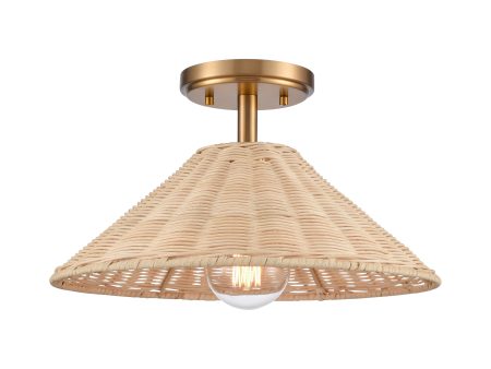 Rydell 14  Wide 1-Light Semi Flush Mount Sale