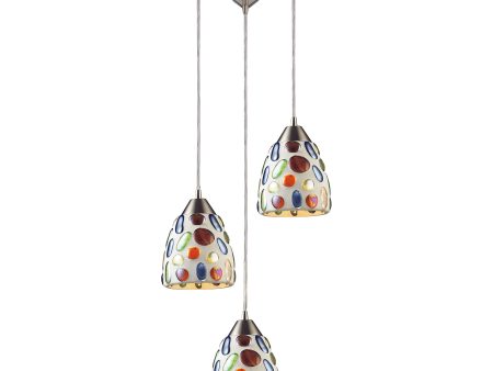 Gemstone 10  Wide 3-Light Pendant Online now