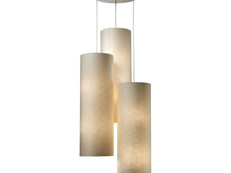 Fabric Cylinders 28  Wide 12-Light Pendant Fashion