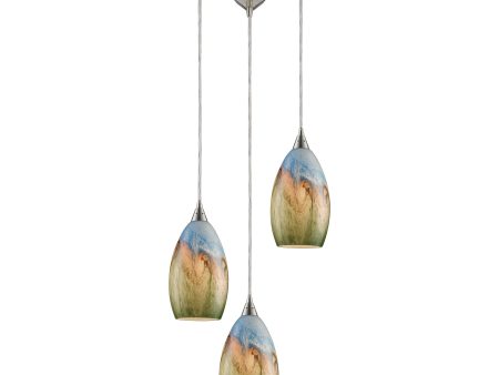 Geologic 10  Wide 3-Light Pendant on Sale