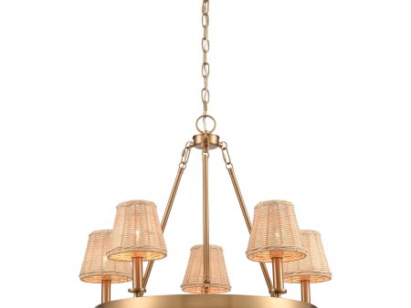 Rydell 24.5  Wide 5-Light Chandelier Online Hot Sale