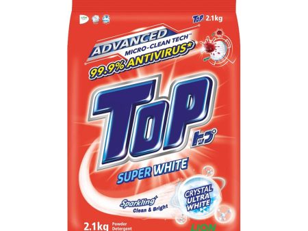 Top Detergent Powder Super White 2.1kg Hot on Sale