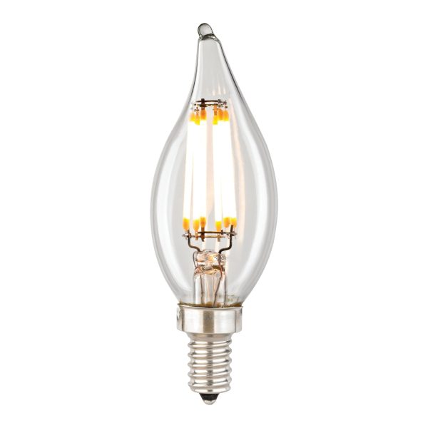 LED Candelabra Bulb - Shape C12 Base E12 2700K - Clear For Cheap