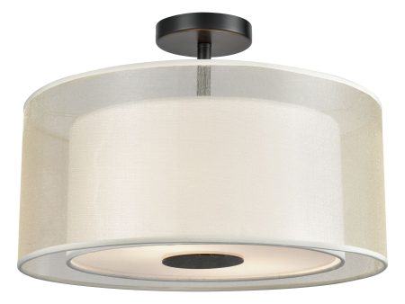 Ashland 16  Wide 2-Light Semi Flush Mount For Cheap