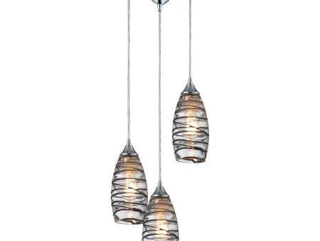 Twister 10  Wide 3-Light Pendant Online Sale